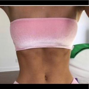 Hoaka pink velvet bandeau